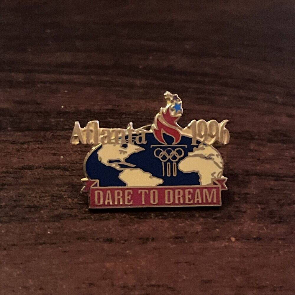 1996‎ Atlanta Olympics World Globe Dare To Dream Lapel Hat Pin